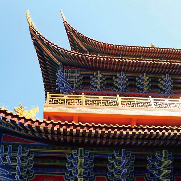 楼台飞檐装饰复古铝斗拱 寺庙园林工程古建铝合金斗拱